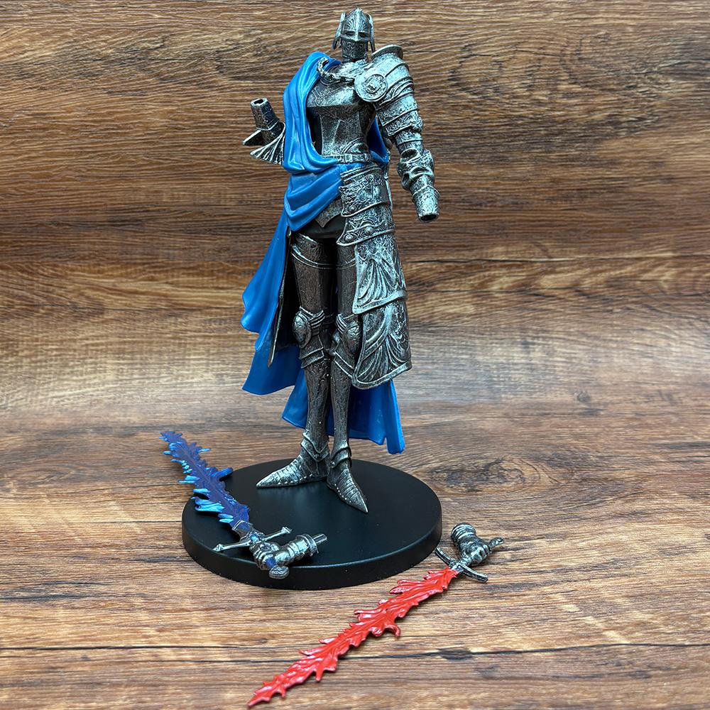 Rellana Twin Moon Knight Actionfigur Messemo'S Svärd, Fullmåne Drottning Med Rött Svärd Pansar Staty Skrivbordsdekoration Modell Leksak