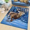 1Pc Animal Deer Print Rug - Home Decoration Carpet For Living Room Bedroom Flooring Computer Chair Area Rug