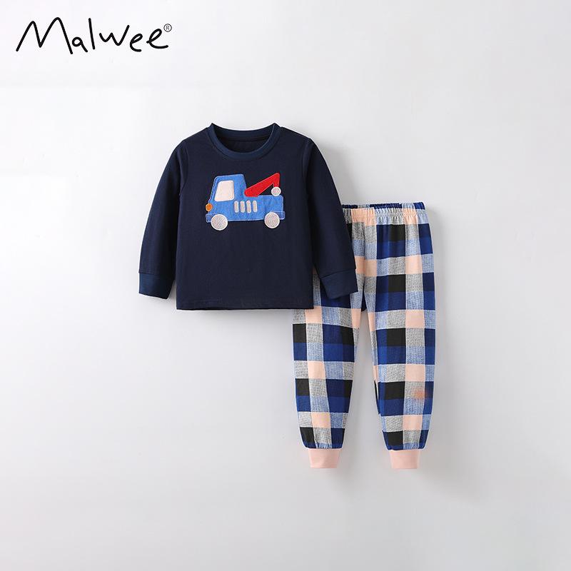 Осенне-зимний комплект Malwee Kids из двух предметов с круглым вырезом и длинным рукавом для маленьких и средних детей 130 cm black
