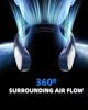 2026 New Upgrade Neck Fan, LED Display USB Rechargeable Portable Fan,360° Cooling Bladeless Personal Fan, 4000 MAh 3 Speeds Adju
