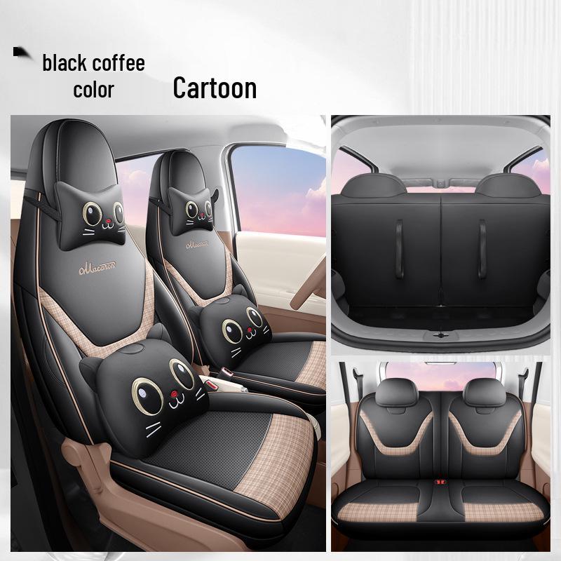 26 Model Wuling Hongguang Mini EV Seat Covers - Macaron Edition, All-Season Cushions
