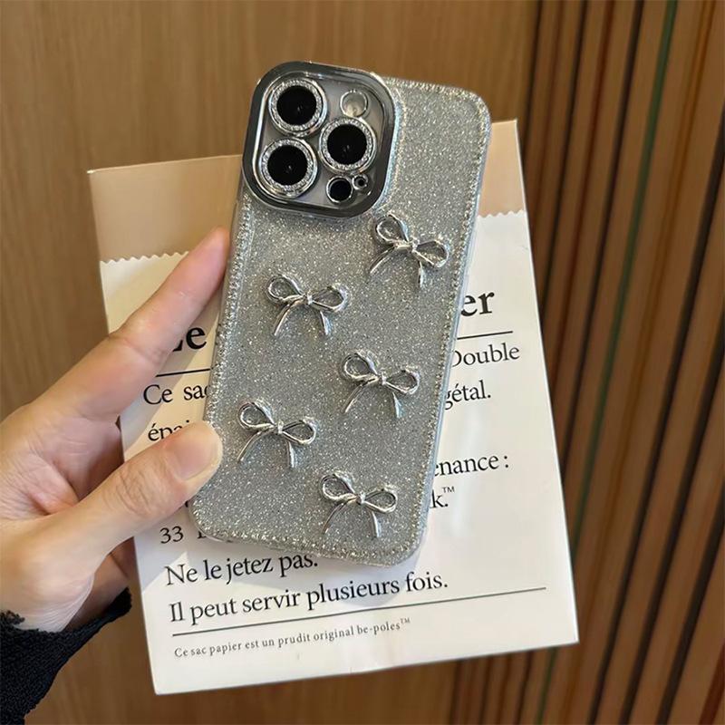 

Glue Glitter Rhinestone Mobile Phone Case for Apple 16 Promax Bow for IPhone 17 Air All-inclusive Anti-fall For iPhone 17Promax