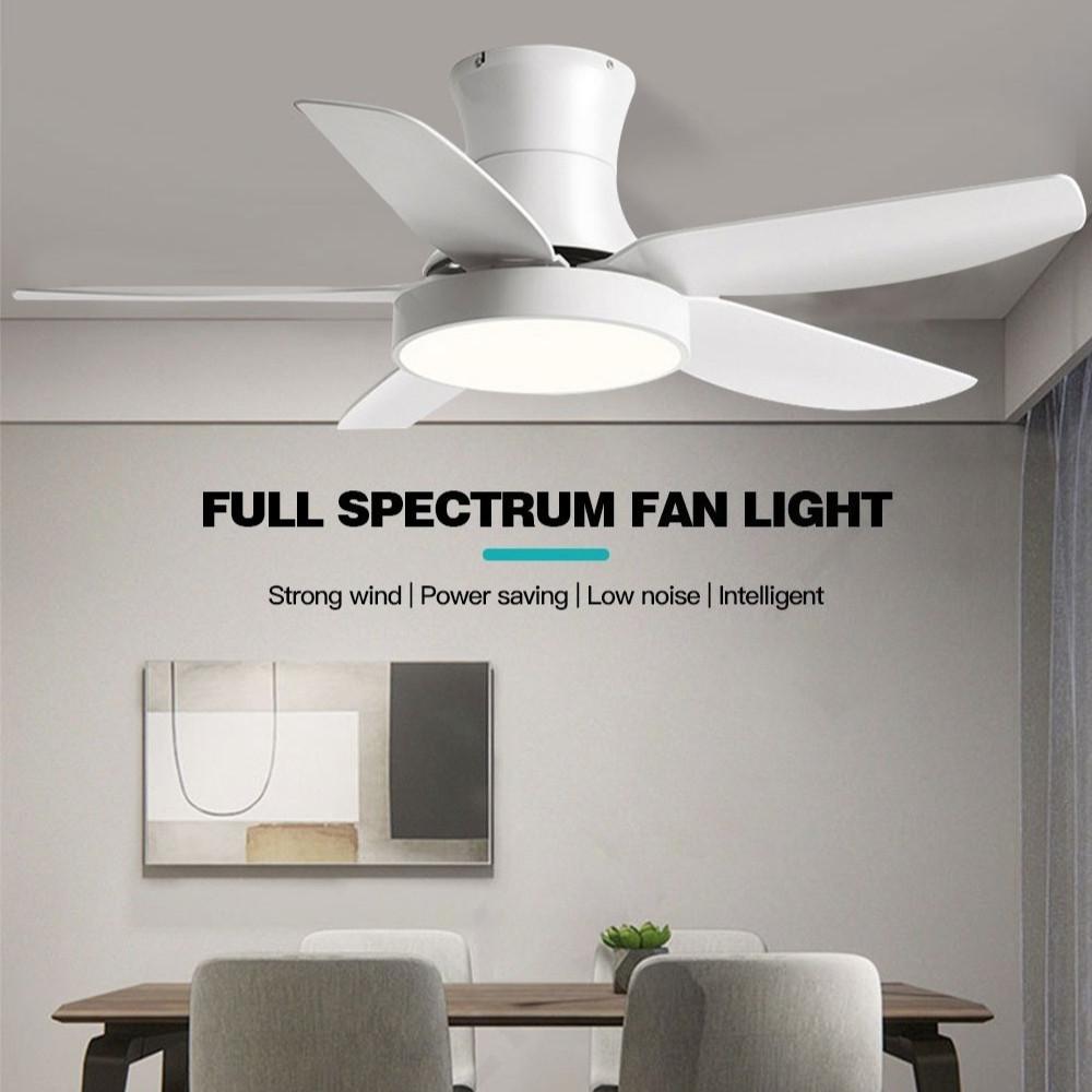 42" 52" Lamp Frequency Conversion Remote Control Ceiling Fan Light Balcony Fan Ceiling Fan With Light LED Full Spectrum Fan