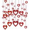40 Pieces Cutout Heart Hanging Pendant for Indoor Christmas Tree Embellishments Festival Home Decoration Accessories
