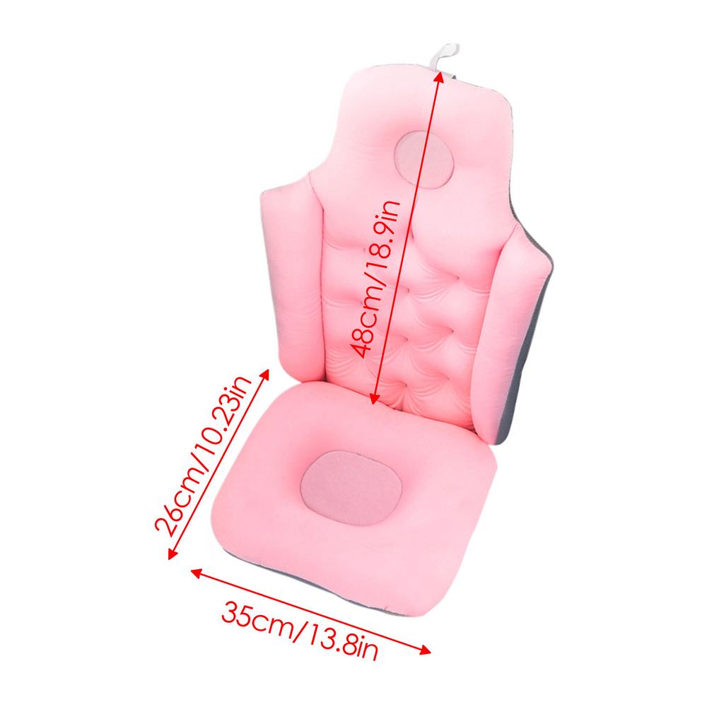 

Подушки для ванни Складна подушка для ванни Дуже великий нековзкий килимок для гідромасажної ванни Підтримка шиї Підголівник Подушки з присосками рожевий