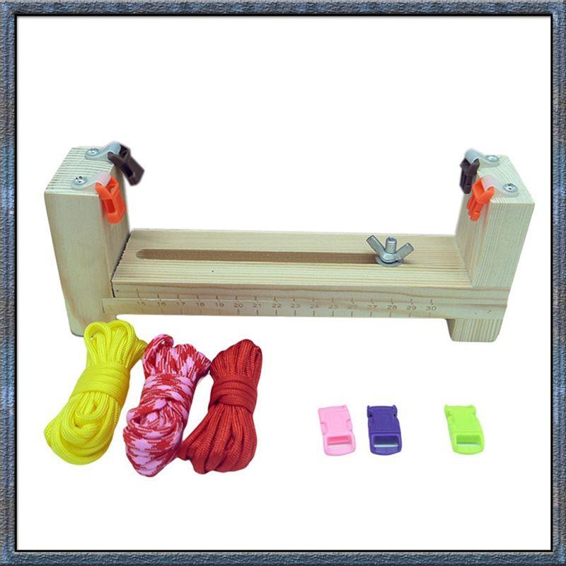 Aug. Diy Tool Bracelet Woven Workbench Length Adjustable Manual Wooden Paracord Jigs Set Rope Weaving Maker Platform