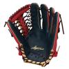 Rawlings HYPER TECH COLOR SYNC Soft Baseball Glove for for Throwers Outfielders, GR6HTCY719, Navy/Scarlet, 12.75 inches, Right-Handed