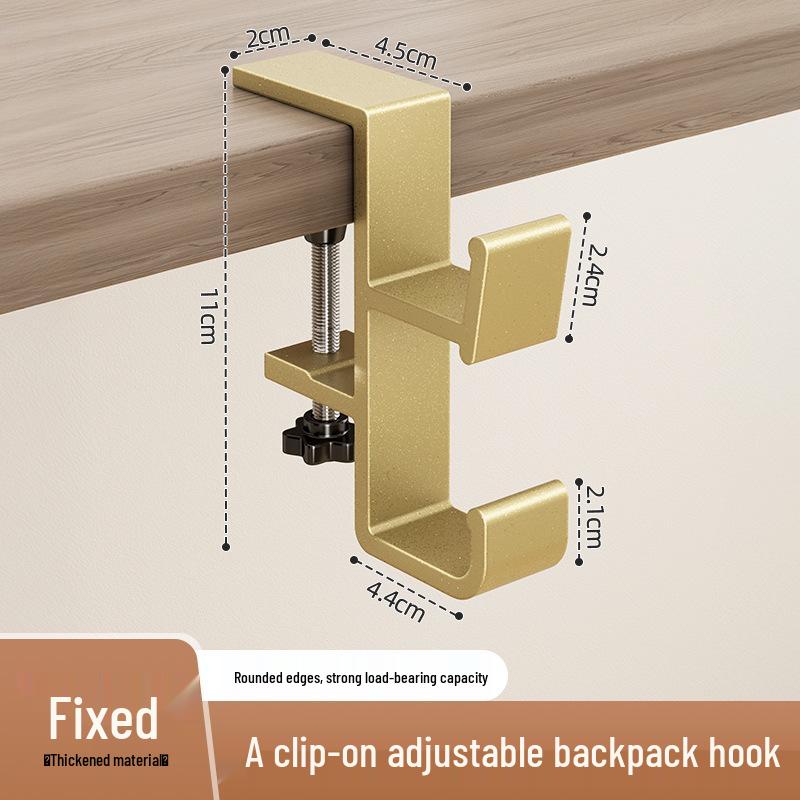 

Крючок для рюкзака на студенческий стол - Без сверления, Сильная фиксация, Подвешивание без следов для общежития или офиса.