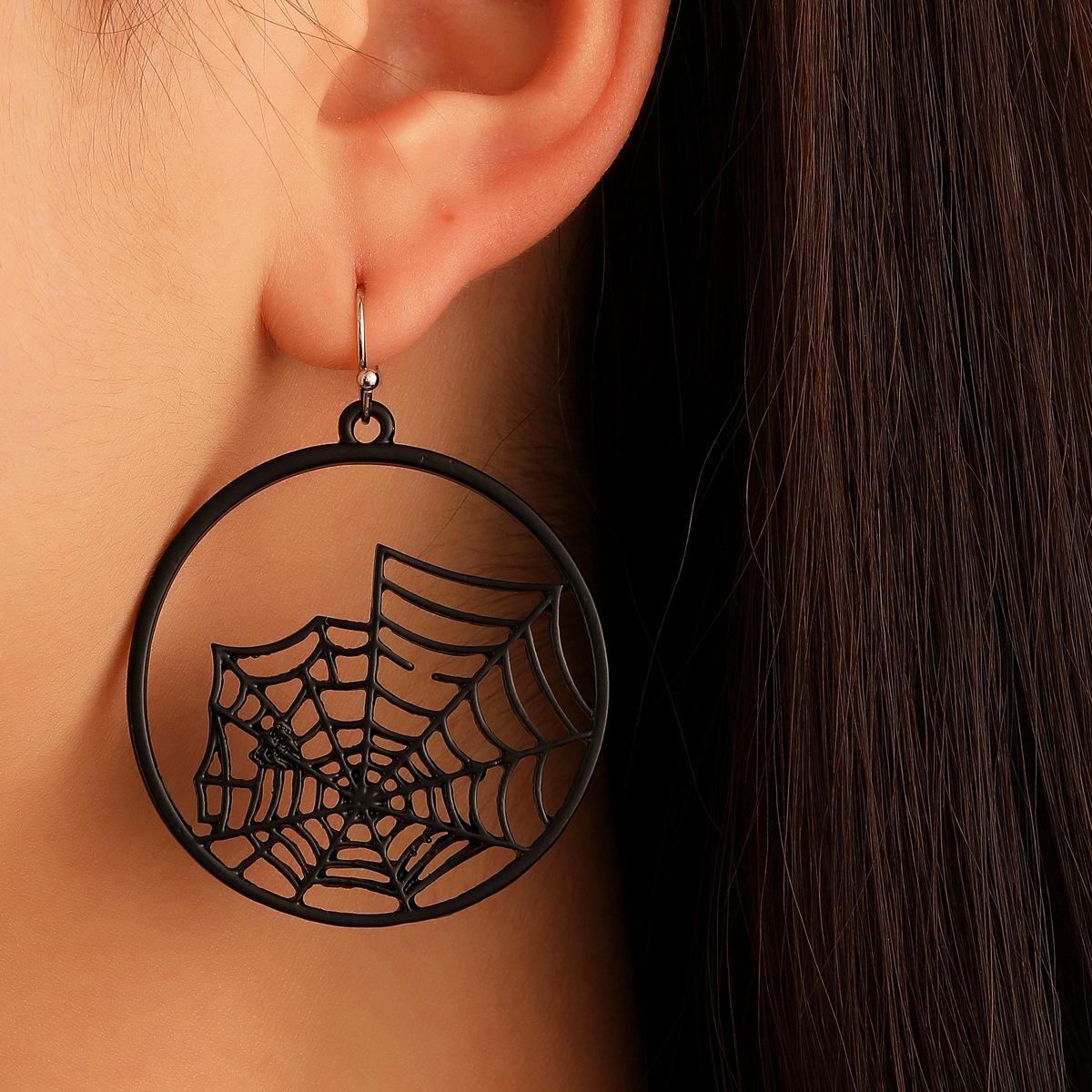 Halloween Spider Web Earrings: Spooky Thriller Jewelry & Ghost Festival Charm
