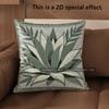 2D Set Of 4 Tropical Agave Leaf Throw Pillow Covers Pattern Cushion Cover Suitable For Sofa Bedroom Car Pillow Cover