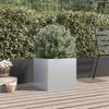 VidaXL Planter, Raised Bed, Flower Box, Plant Pot, Flower Box Garden Patio Terrace, Silver 49x47x46 Cm 841569