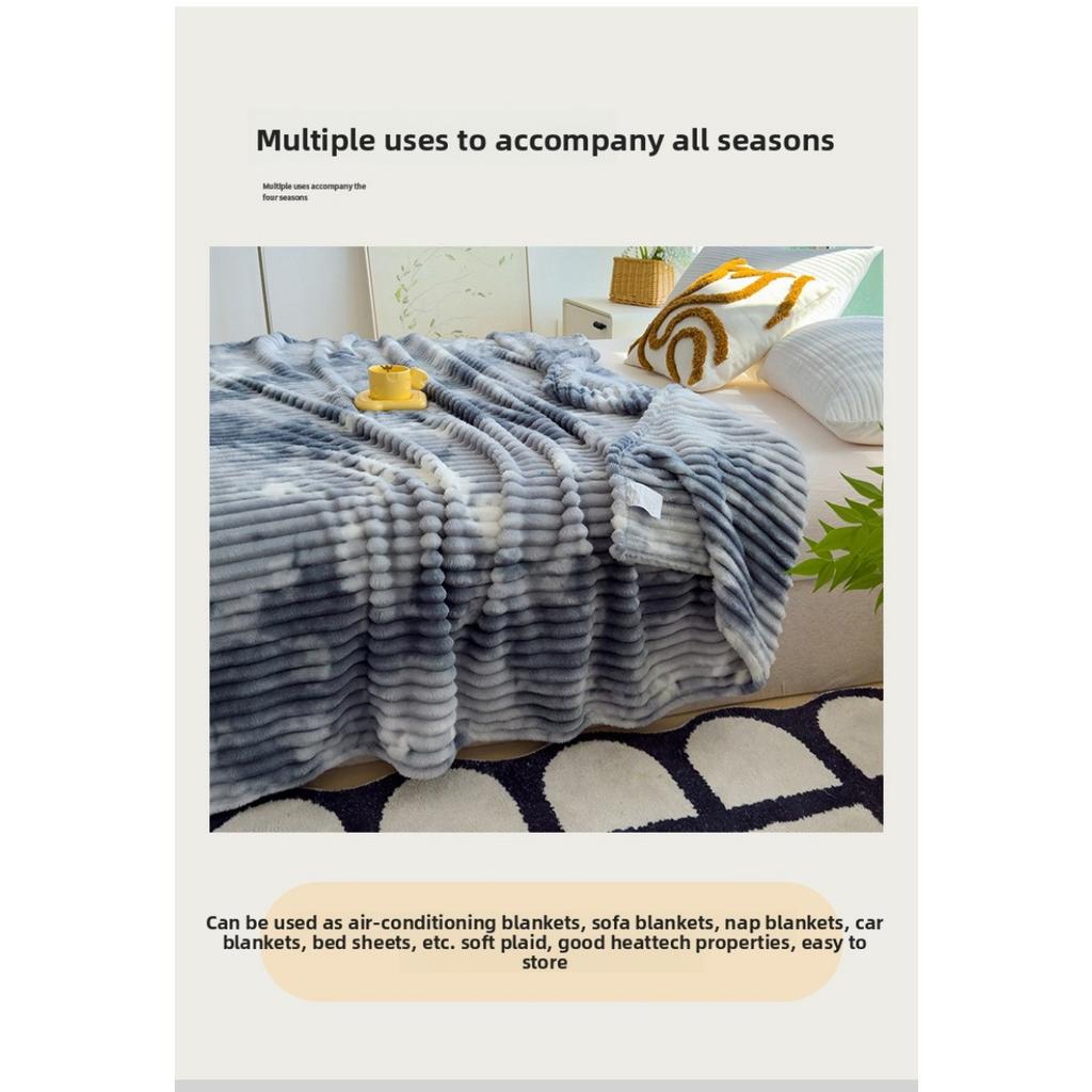 Thickened Blanket, Milk Velvet, Coral Velvet, Flannel, Nap Air Conditioning Blanket, Sofa Cover Blanket, Office Gift Blanket