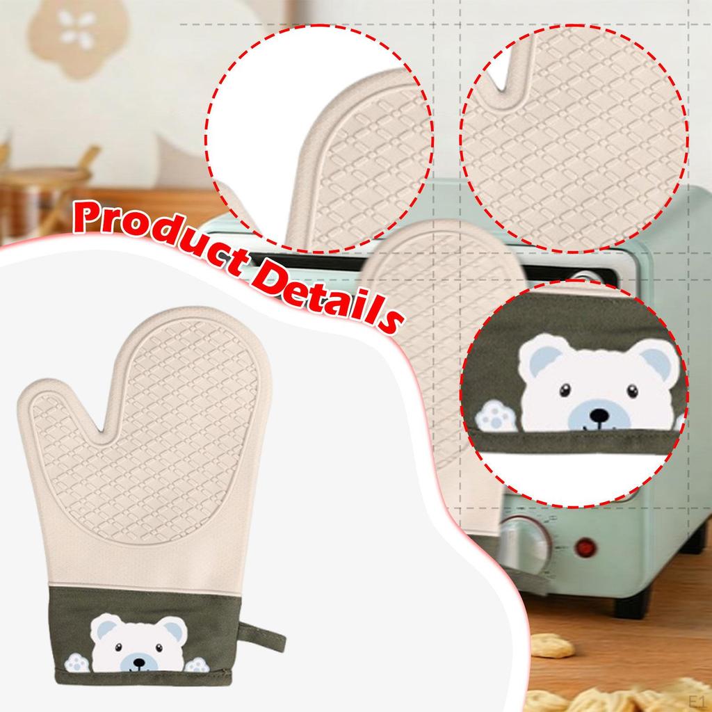 Silikon Ofenhandschuh Hitzebeständiger Handschuh Back-Essential für Kochen Grillen