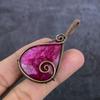Natural Ruby Natural Gemstone Copper Wire Wrap Jewelry Pendant 2.52" b2F30