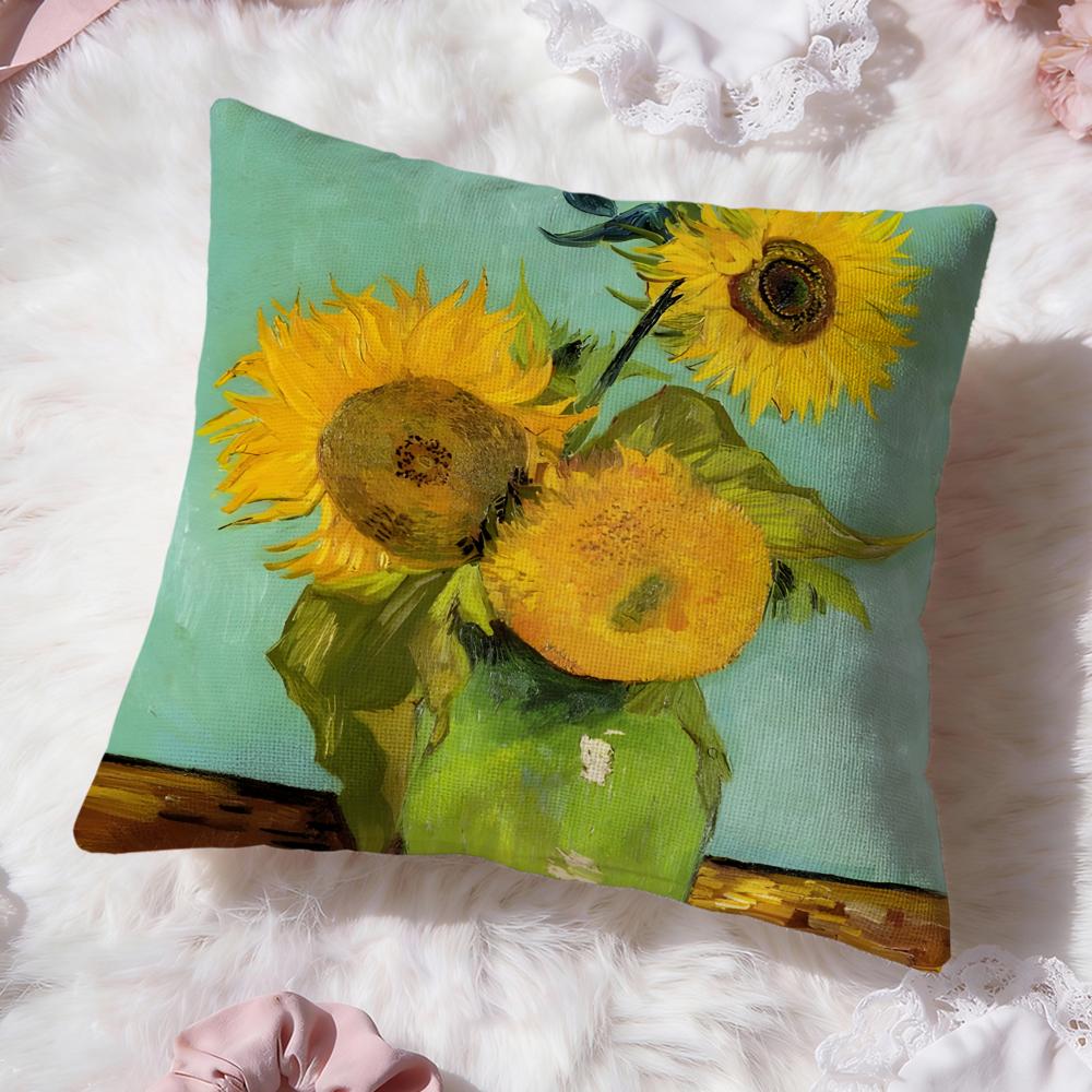 Paintings VVincent van GoghS Cushion Cover Premium Comfort Reversible Pillow Cove -Two in One Design for Any Room & Car Interior