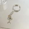 Cartoon Cat And Fish Keychains Polished Stainless Steel Animal Cat Pendant Children's Funny Keychains