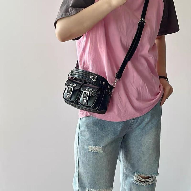 JIAERDI Hot Girl Camera Purse Women Black Luxury Stylish Shoulder Bag Ladies Harajuku Square Leather Small Crossbody Handbag Y2k