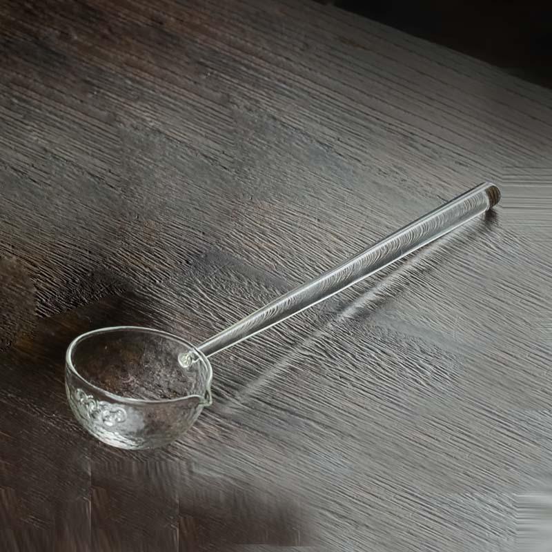 450ml Japanese Style Matcha Hammered Glass Tea Bowl Spoon Dry Brewing Method Green Tea Tea Maker Kung Fu Tea Set