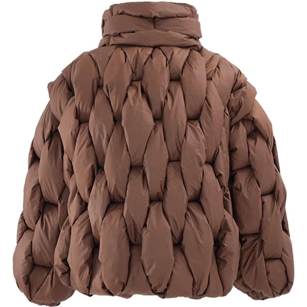 Brown Thick Big Size Keep Warm Cotton-padded Coat Long Sleeve Women Parkas Fashion Tide Autumn Winter