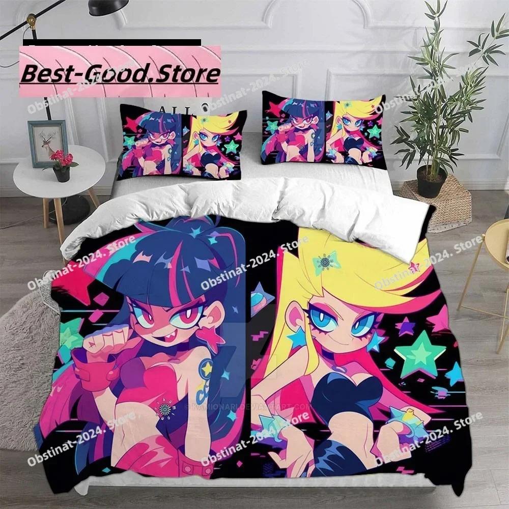 Cartoon Panty & Stocking with Garterbelt Bedding Set Single Twin Full Queen King Size Bed Set Adult Kid Bedroom Duvet Cover Sets