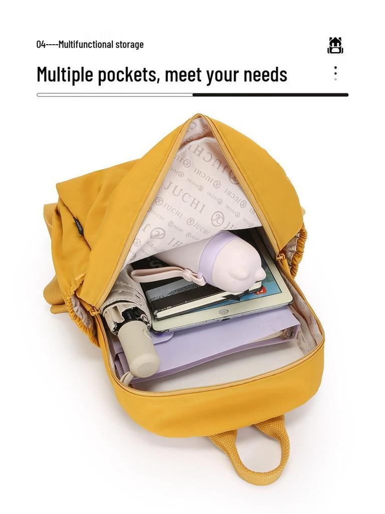 Macaron Color Backpack - Solid Candy Hues for Students