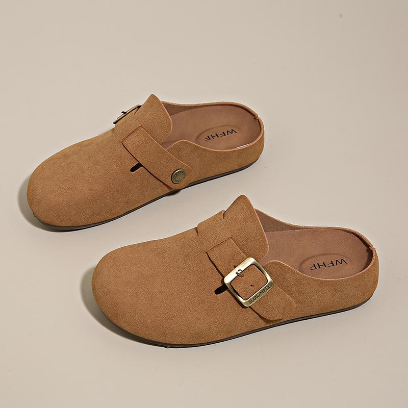 

CRLAYDK Женские удобные мюли без задника, домашние тапочки с поддержкой свода стопы, женские замшевые повседневные шлепанцы 40