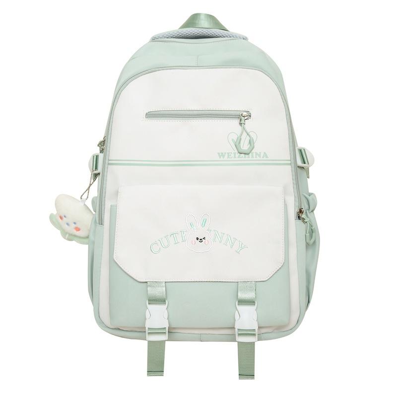 

Рюкзак большой емкости, цветной студенческий водонепроницаемый школьный рюкзак зелёный