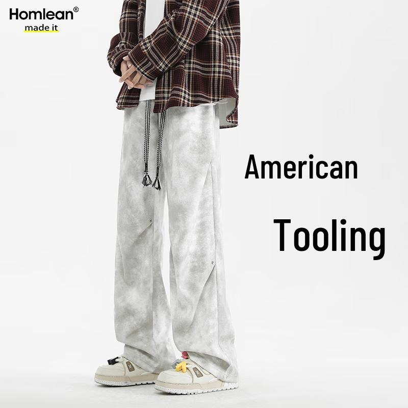 

Homlean Men s High Street Drapey Straight Leg Casual Pants HS16 3XL