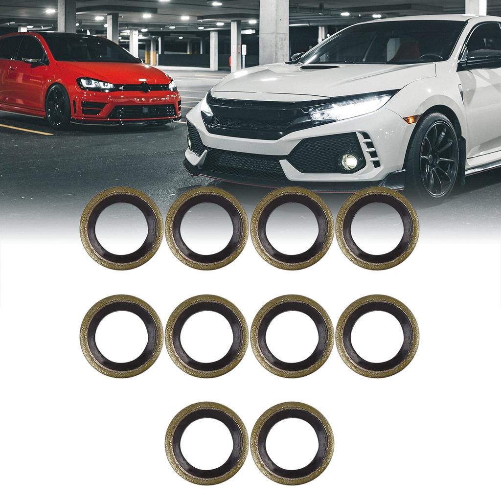 uxcell Oil Adhesive Seal M8 Bronze Tone Car Engine Oil