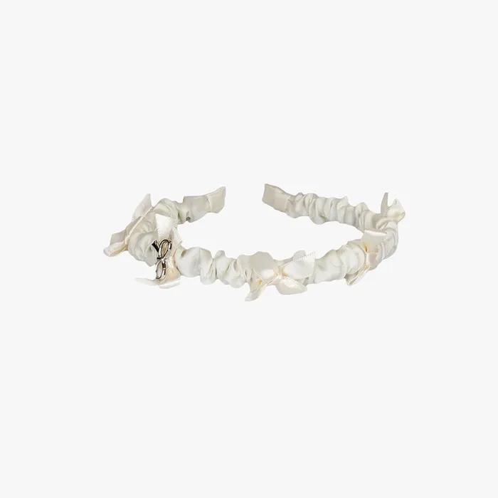 WRINKLE RIBBON HAIRBAND_IVORY