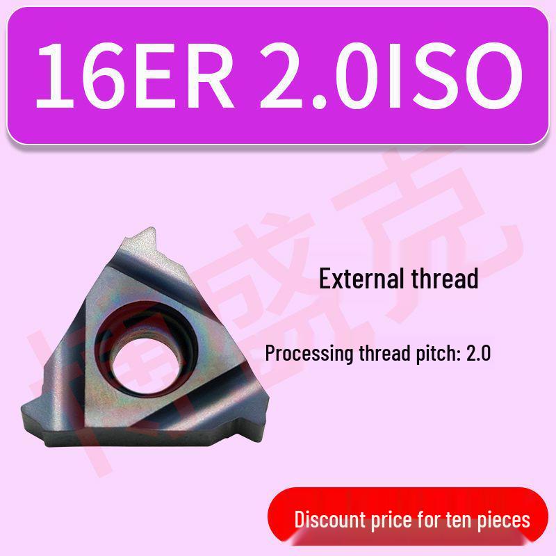 CNC High Hardness Threading Inserts for Internal/External Use (16ER/IRAG60) 1.5/2.0/2.5 Sizes, 40-60° Angles
