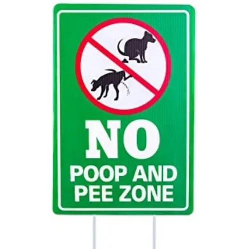 Please Be Respectful Sign  No Dog Pooping or Peeing  Durable Tin Yard Sign for Outdoor Use  Ideal for Home Decor Wall Decor P