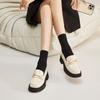 Leather Small Leather Shoes Women's 2025 New Black Mary Jane Single Shoes Platform British Style JK Loafers Women's Flat Bottom