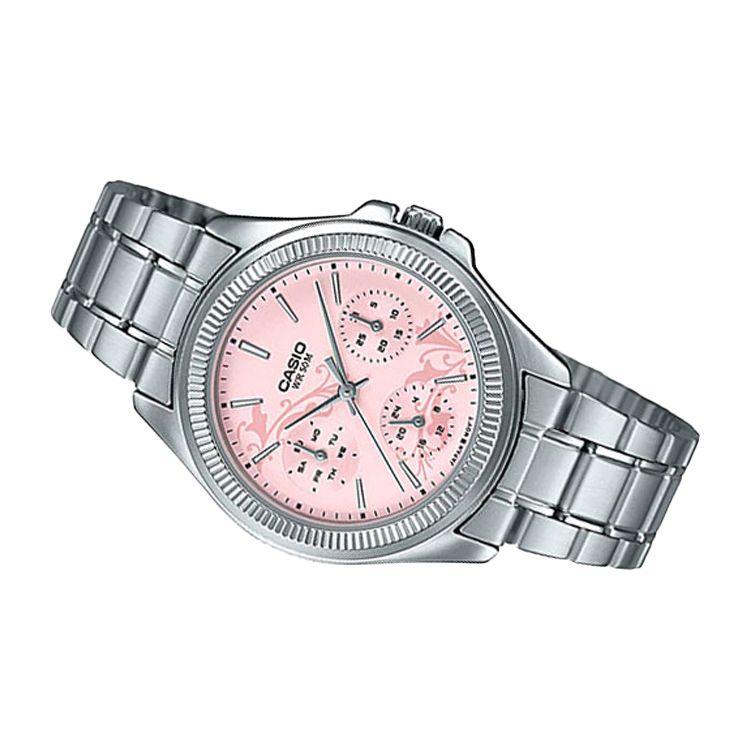 Casio Standard Series Retro Pointer Series 50m Waterproof Quartz Movement Stainless Steel Strap Women Watches Pink LTP-2088D-4A