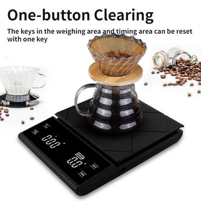 Smarte Kaffee Elektronische Waage Hochpräzise Digitale Timing LCD Waage 3kg/0,1g Kaffee Waage Messgewichtswaage für Küche