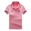 Trend Hub New Men's Casual Embroidery Short Sleeve Polo Shirt Fashion Solid Color Top