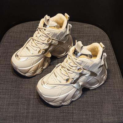 Platform Dad Shoes Season New Inner Height Increase Casual Style Lace-up