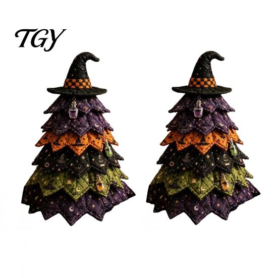 Pacchetto Completo Materiale da Cucito Kit Artigianale Albero di Natale in Tessuto Trapuntato Fai-da-te, Set Festivo Artigianale Fatto a Mano Patchwork Vintage, da Tavolo