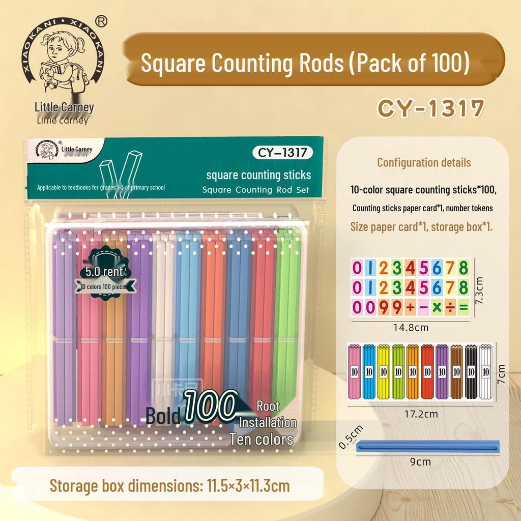 Counting Rods Math Tools for 1st & 2nd Graders: Arithmetic Learning Sticks for Primary Students.