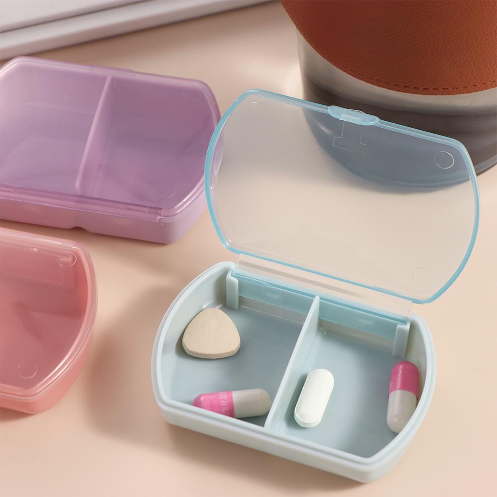 Storage Box Portable Medicine Box 2 Grids Pill Organizer Dispenser Case Pills Case  Travel