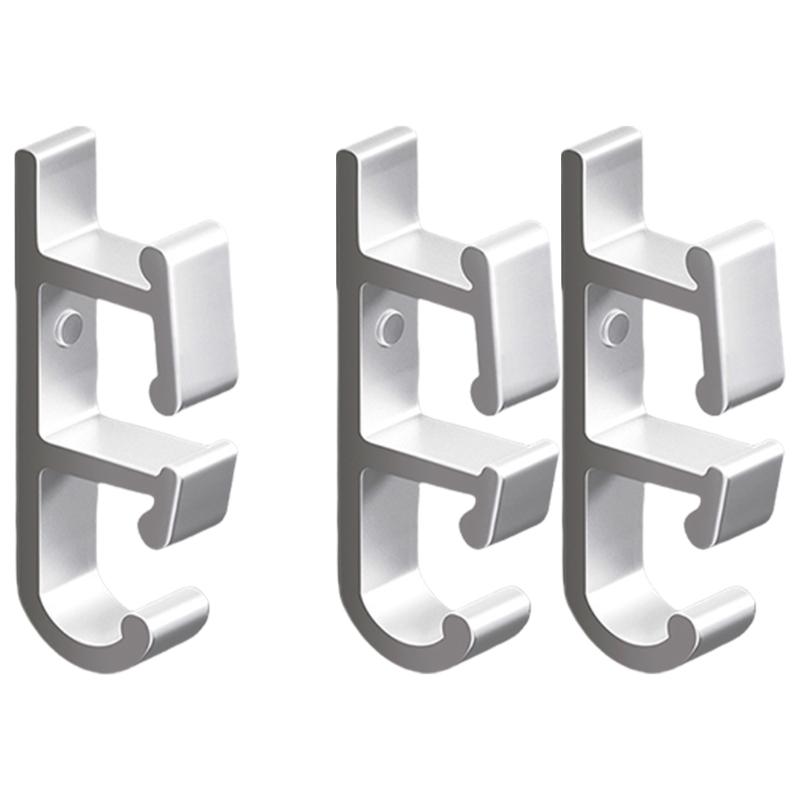Space Aluminum Washbasin Hook Door Hanger Wall Mounted Washbasin Holder Robes Towel Hook for Bathroom Kitchen Enduring
