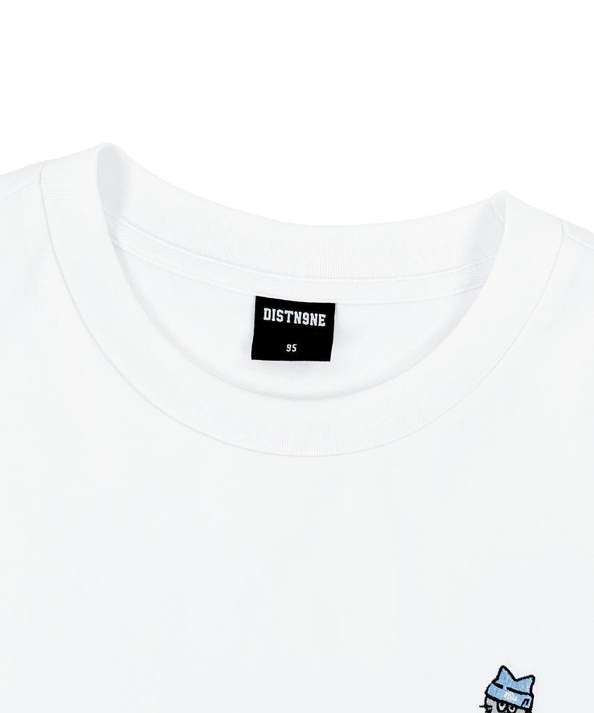 DISTN9NE Basic Small Embroidered Short Sleeve T-Shirt Lq7Tu437_White