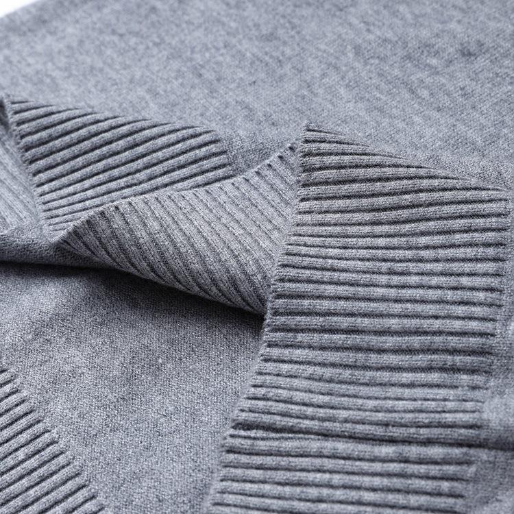 Men's Winter Thick Knit Polo Collar Sweater for Middle-Aged & Elderly