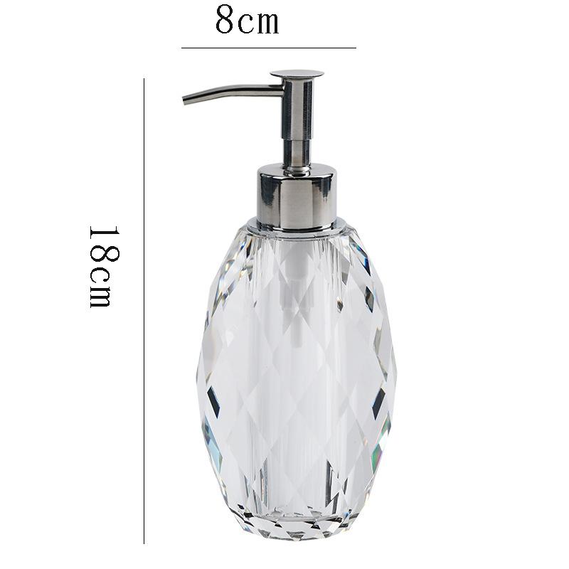 Flacone Dispenser Lozione in Vetro Cristallo Bagno Diamante Igienizzante Mani Shampoo Struccante Flacone per Acqua Regalo di Matrimonio