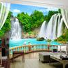 Photo Wall Paper 3D Embossed Wallpaper Waterfall Landscape Large Murals Living Room TV Background Mural Decor