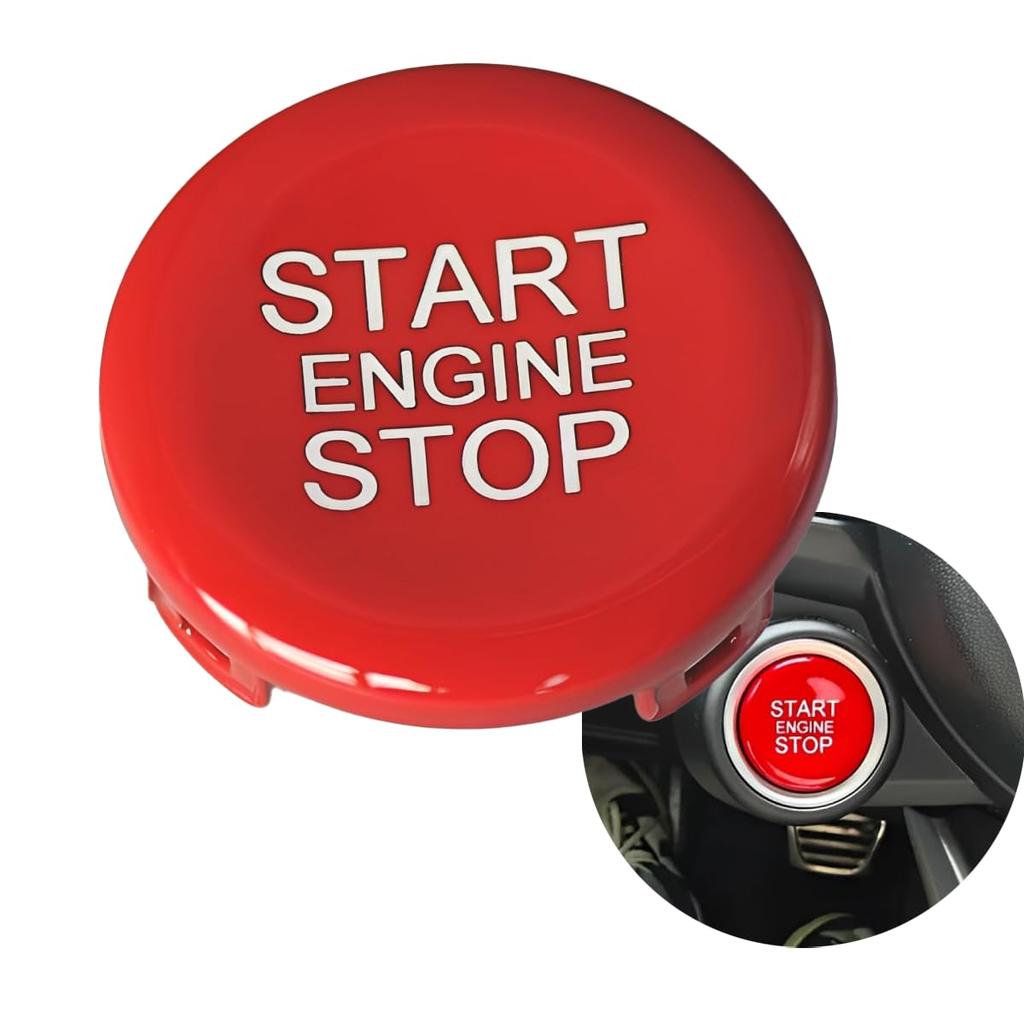 Red ABS Car Engine Start Stop Switch Button Cover Trim Replacement for Alfa Romeo Giulia Stelvio 2017 2018 2019 2020
