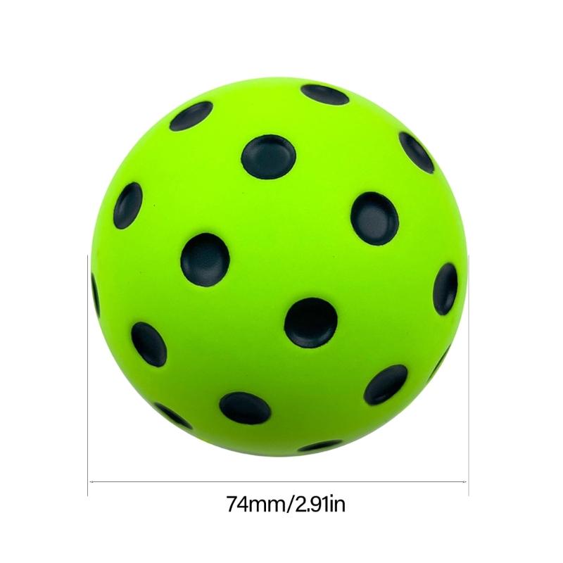 3Pcs Noise Reducing Soft Pickleballs Quiet Foam Pickleballs Practice Bounce Ball for Indoor and Outdoor Practice