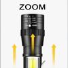 Powerful Mini LED COB Flashlight USB Rechargeable Zoomable Torch with Pen Clip Outdoor Camping Emergency Portable Flashlight
