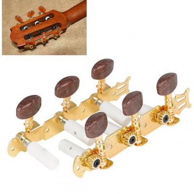 1 Pair Classical Guitar Tuning Pegs with Simulation Agate Semicircle Buttons