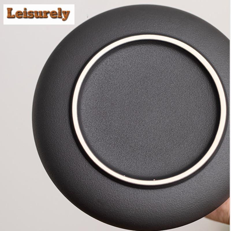 Zen Black Pottery Large Capacity Jianshui Tea Wash Bowl Tea Residue Bucket Tea Garbage Can Household Chaxi Equipment Decoration